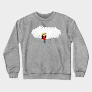 TropoGirl - Chinese country girl - Living in the country Crewneck Sweatshirt